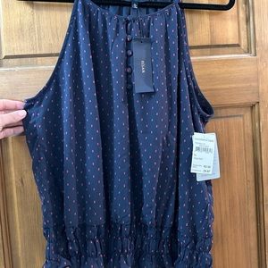Navy and red tank top- NWT